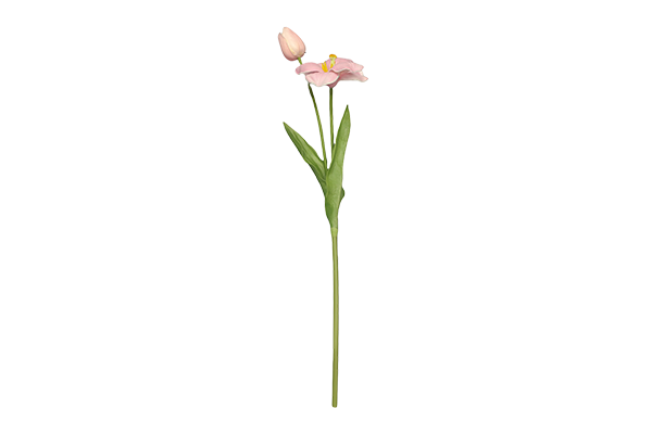 PU星云郁金香2头单枝仿真花